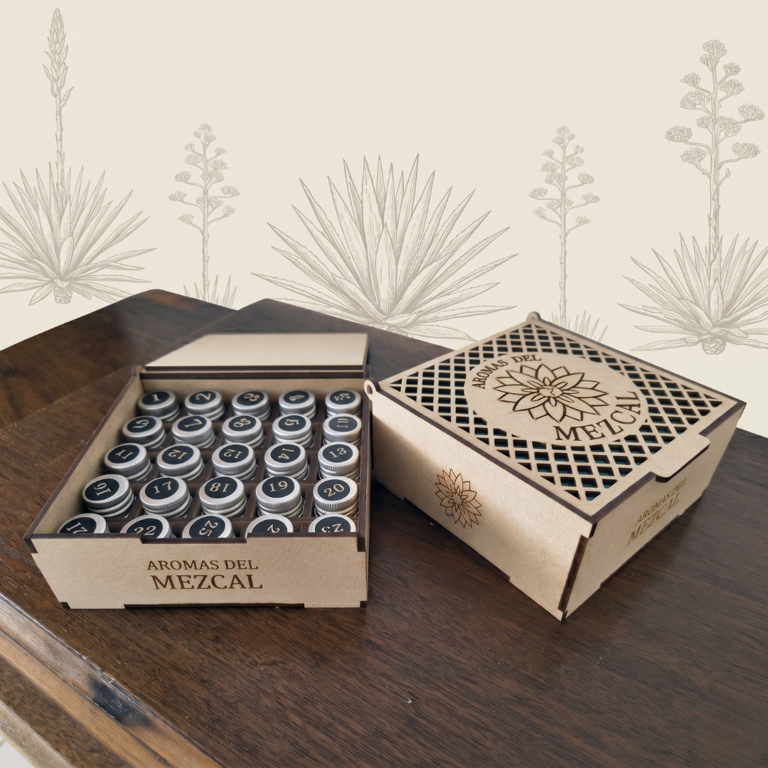 Caja de Aromas del Mezcal, herramienta profesional de análisis olfativo diseñada por CEMMEZ